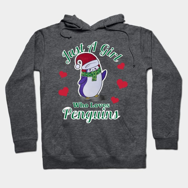 Just A Girl Who Loves Penguins Hoodie by AtkissonDesign